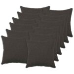 vidaXL Poťah na podložku 12 pcs HEERLEN Tmavosivá 45 x 45 cm Bouclé