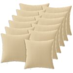 vidaXL Poťah na podložku 12 pcs HEERLEN Béžová 45 x 45 cm Polyester – Obrázok 2