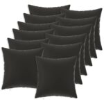vidaXL Poťah na podložku 12 pcs HEERLEN Čierna 45 x 45 cm Polyester – Obrázok 2
