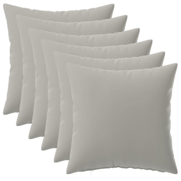 vidaXL Poťah na podložku 6 pcs HEERLEN Sivá 45 x 45 cm Polyester – Obrázok 2