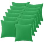 vidaXL Poťah na podložku 12 pcs HEERLEN Zelená 45 x 45 cm Polyester – Obrázok 2