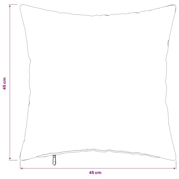 vidaXL Poťah na podložku 2 pcs HEERLEN Čierna 45 x 45 cm Flanel – Obrázok 9