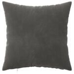 vidaXL Poťah na podložku 6 pcs HEERLEN Tmavosivá 50 x 50 cm Zamat – Obrázok 3