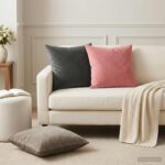 vidaXL Poťah na podložku 12 pcs HEERLEN Ružová 50 x 50 cm Zamat