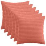 vidaXL Poťah na podložku 6 pcs HEERLEN Červenooranžová 50 x 50 cm
