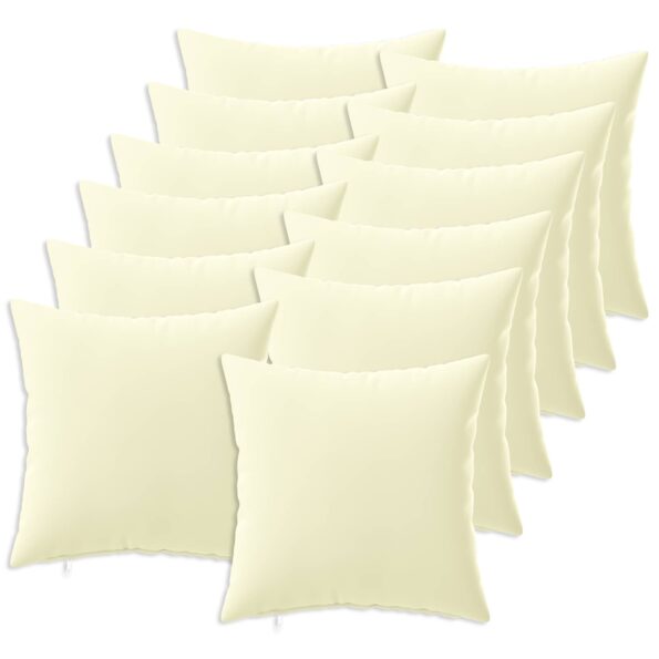 vidaXL Poťah na podložku 12 pcs HEERLEN Krémová 50 x 50 cm Polyester – Obrázok 2