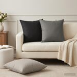 vidaXL Poťah na podložku 2 pcs HEERLEN Sivá 50 x 50 cm Polyester