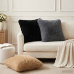 vidaXL Poťah na podložku 12 pcs HEERLEN Čierna 50 x 50 cm PV fleece