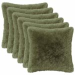 vidaXL Poťah na podložku 6 pcs HEERLEN Zelená 50 x 50 cm PV fleece – Obrázok 2