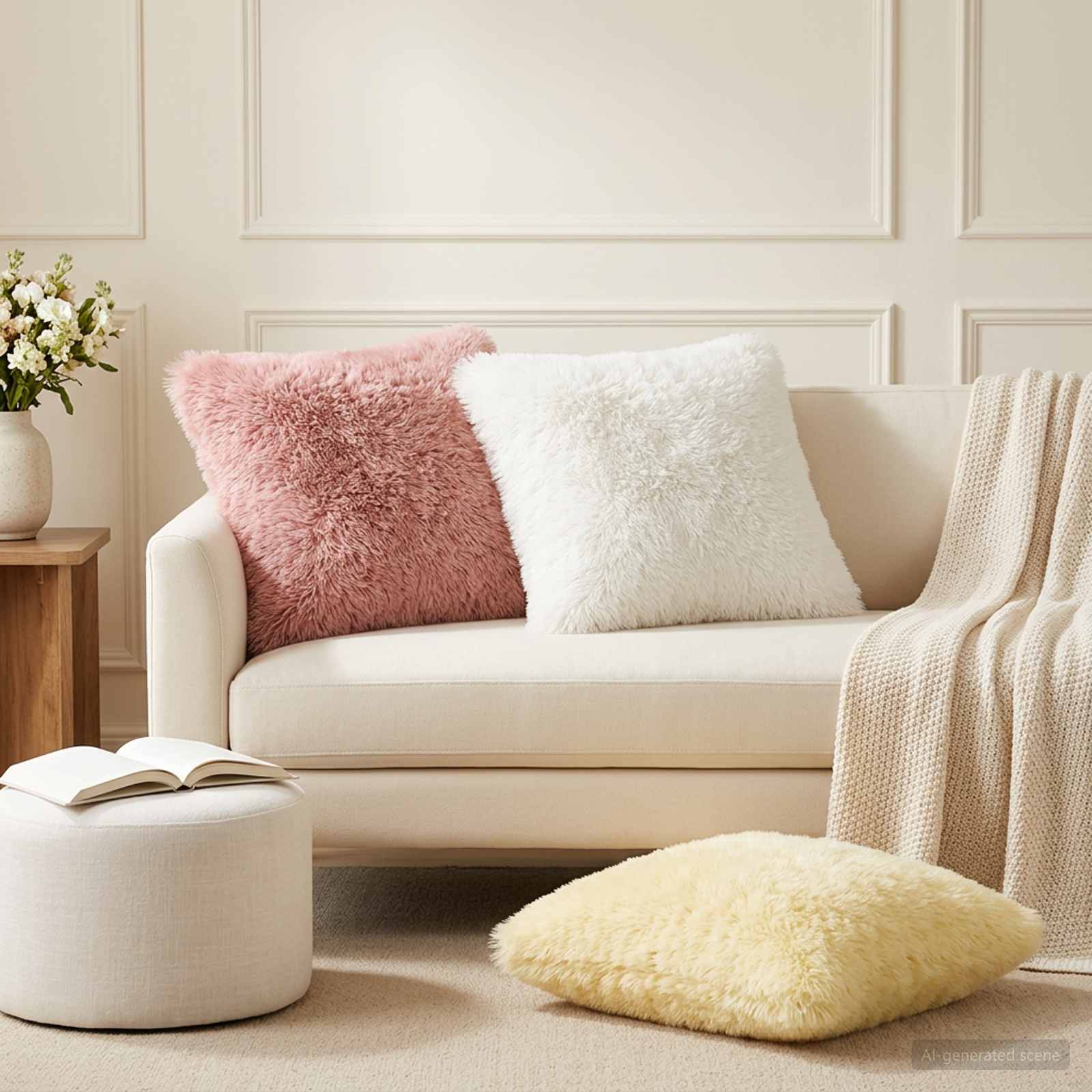 911096_1.jpg vidaXL Poťah na podložku 6 pcs HEERLEN Ružová 50 x 50 cm PV fleece – Obrázok 1