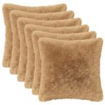 vidaXL Poťah na podložku 6 pcs HEERLEN Sivohnedá 50 x 50 cm PV fleece – Obrázok 2