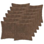 vidaXL Poťah na podložku 12 ks HEERLEN Svetlohnedá 50 x 50 cm – Obrázok 2