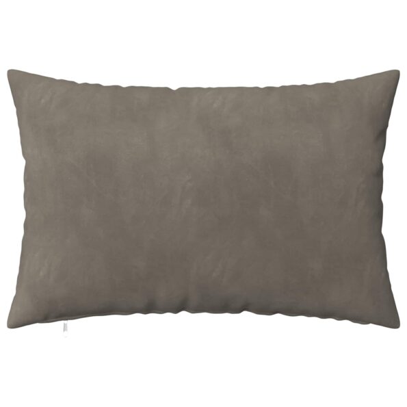 vidaXL Poťah na podložku 6 pcs HEERLEN Svetlosivá 50 x 70 cm Zamat – Obrázok 3