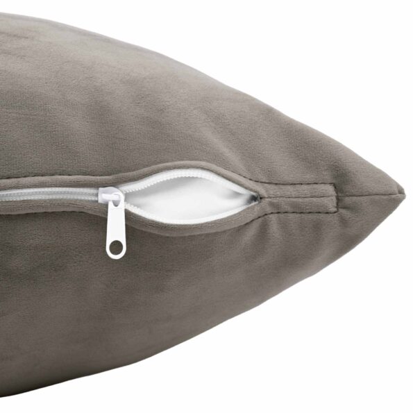 vidaXL Poťah na podložku 6 pcs HEERLEN Svetlosivá 50 x 70 cm Zamat – Obrázok 6