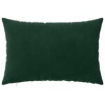 vidaXL Poťah na podložku 6 pcs HEERLEN Tmavozelená 50 x 70 cm Zamat – Obrázok 3