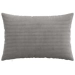 vidaXL Poťah na podložku 2 pcs HEERLEN Svetlosivá 50 x 70 cm manšestr – Obrázok 2