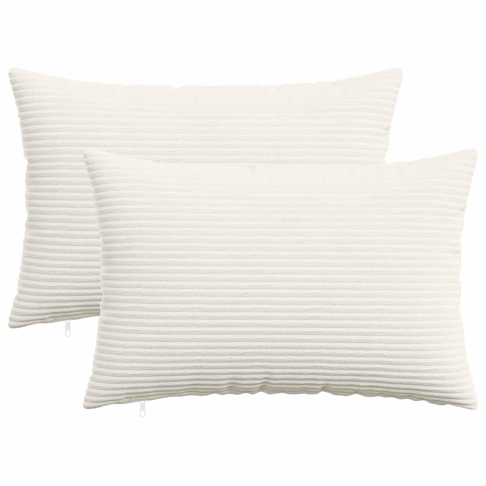911317_1.jpg vidaXL Poťah na podložku 2 pcs HEERLEN Krémová 50 x 70 cm manšestr – Obrázok 1
