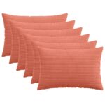 vidaXL Poťah na podložku 6 pcs HEERLEN Červenooranžová 50 x 70 cm