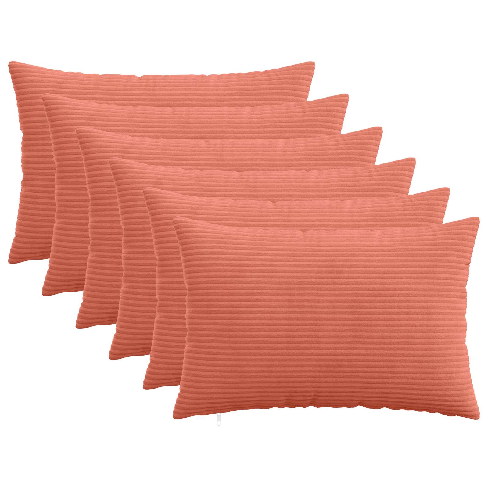 911322_1.jpg vidaXL Poťah na podložku 6 pcs HEERLEN Červenooranžová 50 x 70 cm – Obrázok 1