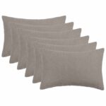 vidaXL Poťah na podložku 6 pcs HEERLEN Svetlosivá 50 x 70 cm Bouclé