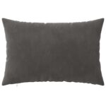 vidaXL Poťah na podložku 6 pcs HEERLEN Tmavosivá 50 x 75 cm Zamat – Obrázok 3