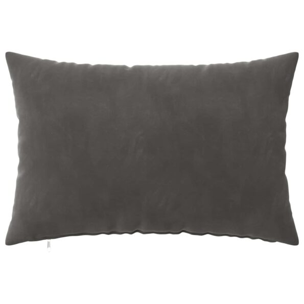 vidaXL Poťah na podložku 6 pcs HEERLEN Tmavosivá 50 x 75 cm Zamat – Obrázok 3
