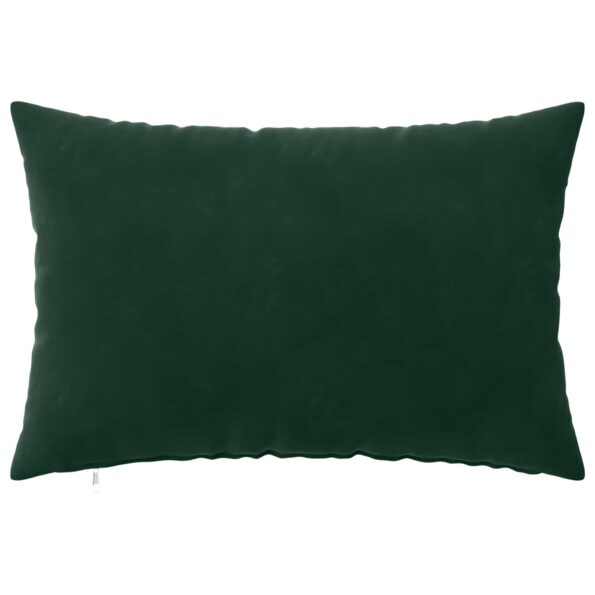 vidaXL Poťah na podložku 6 pcs HEERLEN Tmavozelená 50 x 75 cm Zamat – Obrázok 3