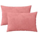 vidaXL Poťah na podložku 2 pcs HEERLEN Ružová 50 x 75 cm Zamat – Obrázok 2