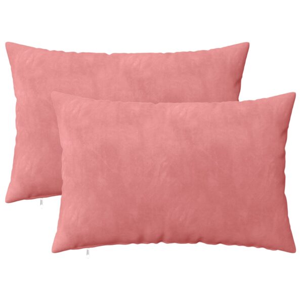 vidaXL Poťah na podložku 2 pcs HEERLEN Ružová 50 x 75 cm Zamat – Obrázok 2