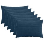 vidaXL Poťah na podložku 6 pcs HEERLEN Námornícka modrá 50 x 75 cm