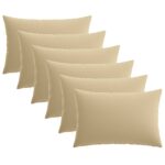 vidaXL Poťah na podložku 6 pcs HEERLEN Béžová 50 x 75 cm Polyester – Obrázok 2