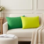 vidaXL Poťah na podložku 2 pcs HEERLEN Žiarivá zelená 50 x 75 cm