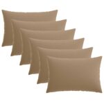 vidaXL Poťah na podložku 6 ks HEERLEN Sivohnedá 50 x 75 cm Polyester – Obrázok 2