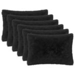 vidaXL Poťah na podložku 6 pcs HEERLEN Čierna 50 x 75 cm PV fleece – Obrázok 2