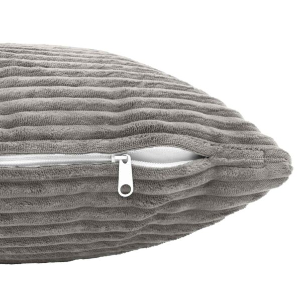 vidaXL Poťah na podložku 2 pcs HEERLEN Svetlosivá 50 x 80 cm manšestr – Obrázok 5