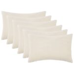 vidaXL Poťah na podložku 6 pcs HEERLEN Krémová 50 x 80 cm Bouclé