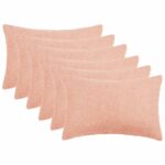 vidaXL Poťah na podložku 6 pcs HEERLEN Ružová 50 x 80 cm Bouclé