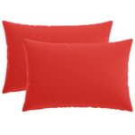 vidaXL Poťah na podložku 2 pcs HEERLEN Červená 50 x 80 cm Polyester – Obrázok 2