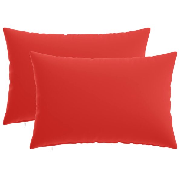 vidaXL Poťah na podložku 2 pcs HEERLEN Červená 50 x 80 cm Polyester – Obrázok 2