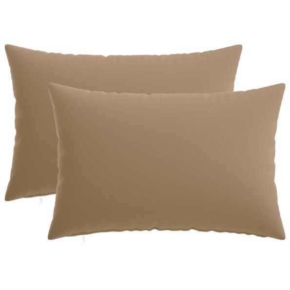 vidaXL Poťah na podložku 2 ks HEERLEN Sivohnedá 50 x 80 cm Polyester – Obrázok 2