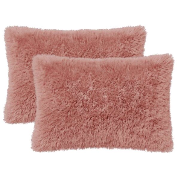 vidaXL Poťah na podložku 2 pcs HEERLEN Ružová 50 x 80 cm PV fleece – Obrázok 2