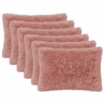 vidaXL Poťah na podložku 6 pcs HEERLEN Ružová 50 x 80 cm PV fleece – Obrázok 2