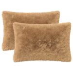 vidaXL Poťah na podložku 2 pcs HEERLEN Sivohnedá 50 x 80 cm PV fleece – Obrázok 2