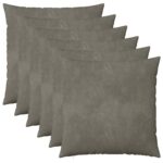 vidaXL Poťah na podložku 6 pcs HEERLEN Svetlosivá 55 x 55 cm Zamat – Obrázok 2