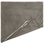 vidaXL Poťah na podložku 6 pcs HEERLEN Svetlosivá 55 x 55 cm Zamat – Obrázok 4