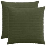 vidaXL Poťah na podložku 2 pcs HEERLEN Zelená 55 x 55 cm manšestr