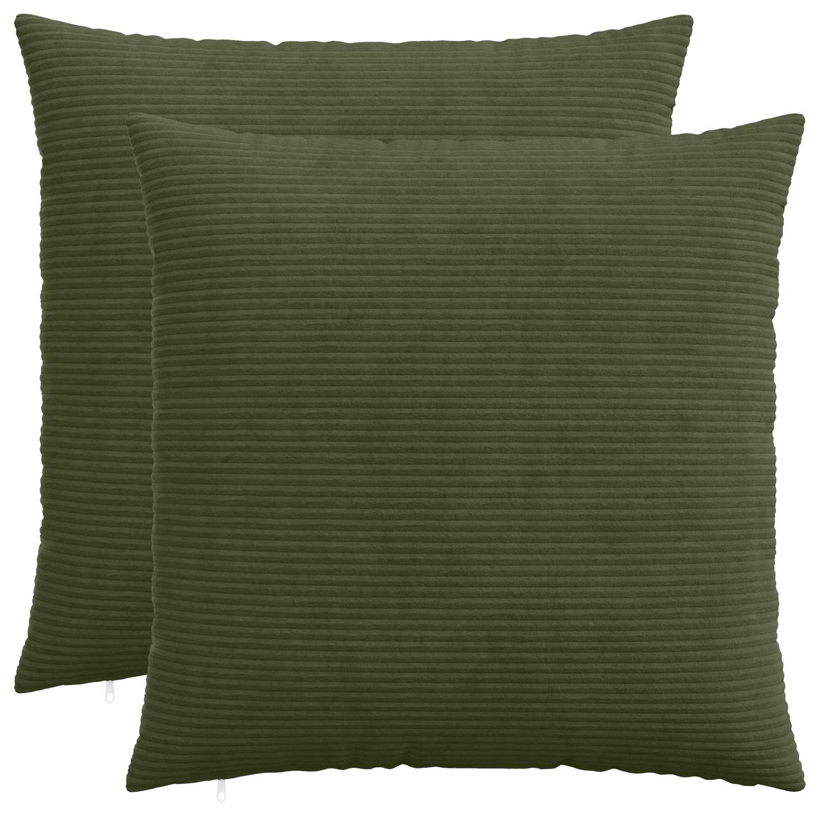 912305_1.jpg vidaXL Poťah na podložku 2 pcs HEERLEN Zelená 55 x 55 cm manšestr – Obrázok 1