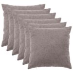 vidaXL Poťah na podložku 6 pcs HEERLEN Svetlosivá 55 x 55 cm Bouclé