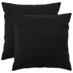 vidaXL Poťah na podložku 2 pcs HEERLEN Čierna 55 x 55 cm Bouclé