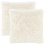 vidaXL Poťah na podložku 2 pcs HEERLEN Biela 55 x 55 cm PV fleece – Obrázok 2